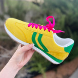 Kickoff Yellow Green Combo Sneakers by Corkys