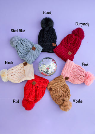 Vintage Pom Beanie - 7 Colors - DOORBUSTER