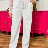 Straight Leg Magic Pants - White