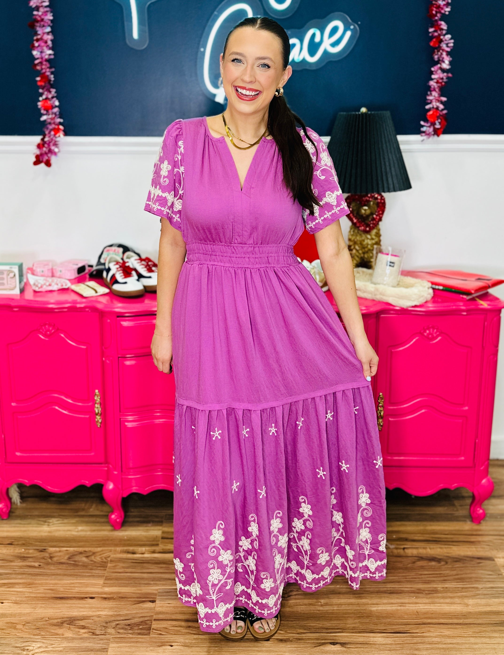 Berry Meadow Maxi Dress - FINAL SALE