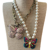 ATG Crystal Butterfly Necklaces