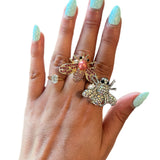 ATG Crystal Bee Stretch Rings