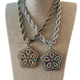 ATG Crystal Star Twisted Rope Necklaces