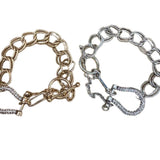 ATG Crystal Toggle Chain Bracelets