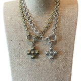 ATG Studded Cross Chain Necklaces