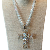ATG Crystal Cross Necklace