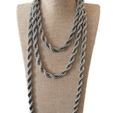 ATG Silver Twisted Rope Necklaces