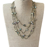 ATG Volcano/AB Crystal Layered Necklace