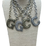 ATG Etched Initial Necklaces