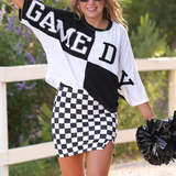 PREORDER- Huddle Up Color Block Top- Black