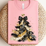 Black & Gold Christmas Tree Boujee Tee