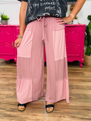 POL Boho Pants - Mauve Pink - FINAL SALE