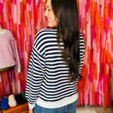 Simply Striped Top - Navy