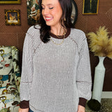 Woven In Comfort Top - Chocolate