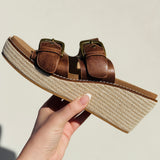 Manifest Wedge Sandals by Corkys - Cognac