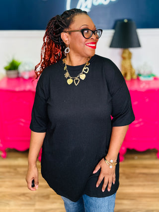 Short Sleeve Top - Black