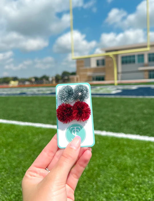 Gameday Poms Earrings by Taylor Shaye* LAST ONES FINAL SALE * - LAST ONES FINAL SALE