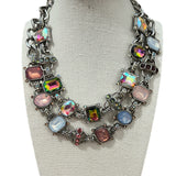 ATG Crystal Statement Silver Necklaces #103 - Preorder