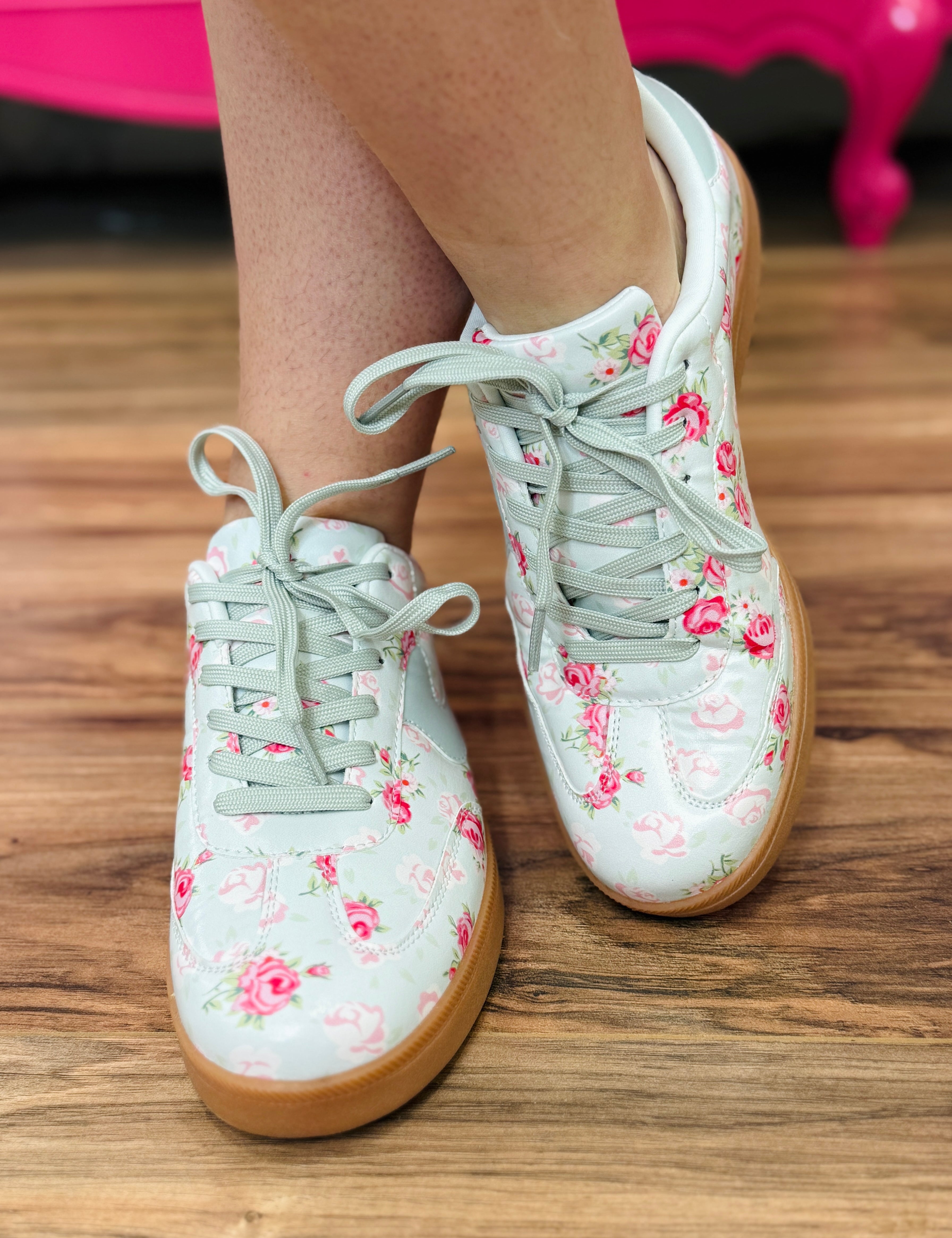 Tiffany Floral Sneaker - Mint