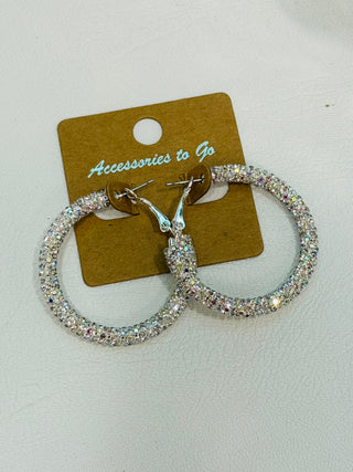 Glitzy Hoop Earrings