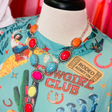 Delilah Western Multi Stone Lariat Necklace