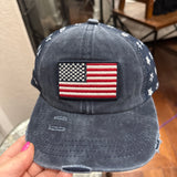 Embroidered Flag & Star Baseball Cap  - PREORDER