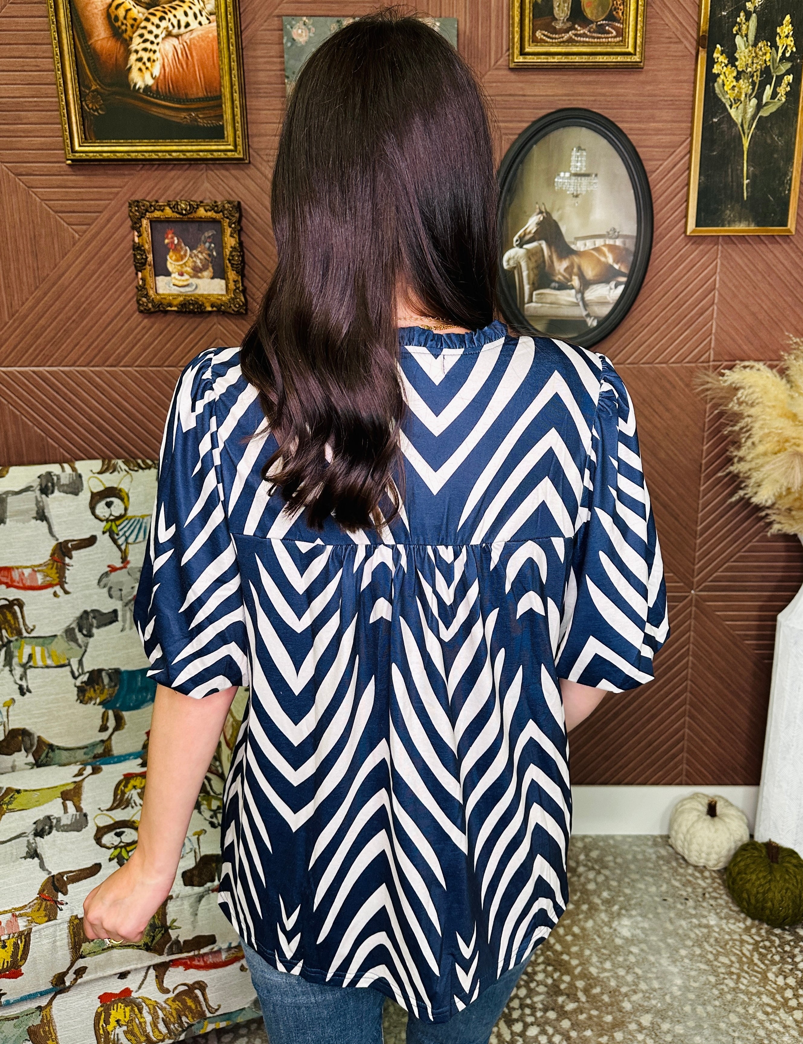 Polished In Navy Top