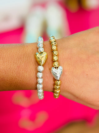Arabella Beaded Heart Bracelet - 2  Styles