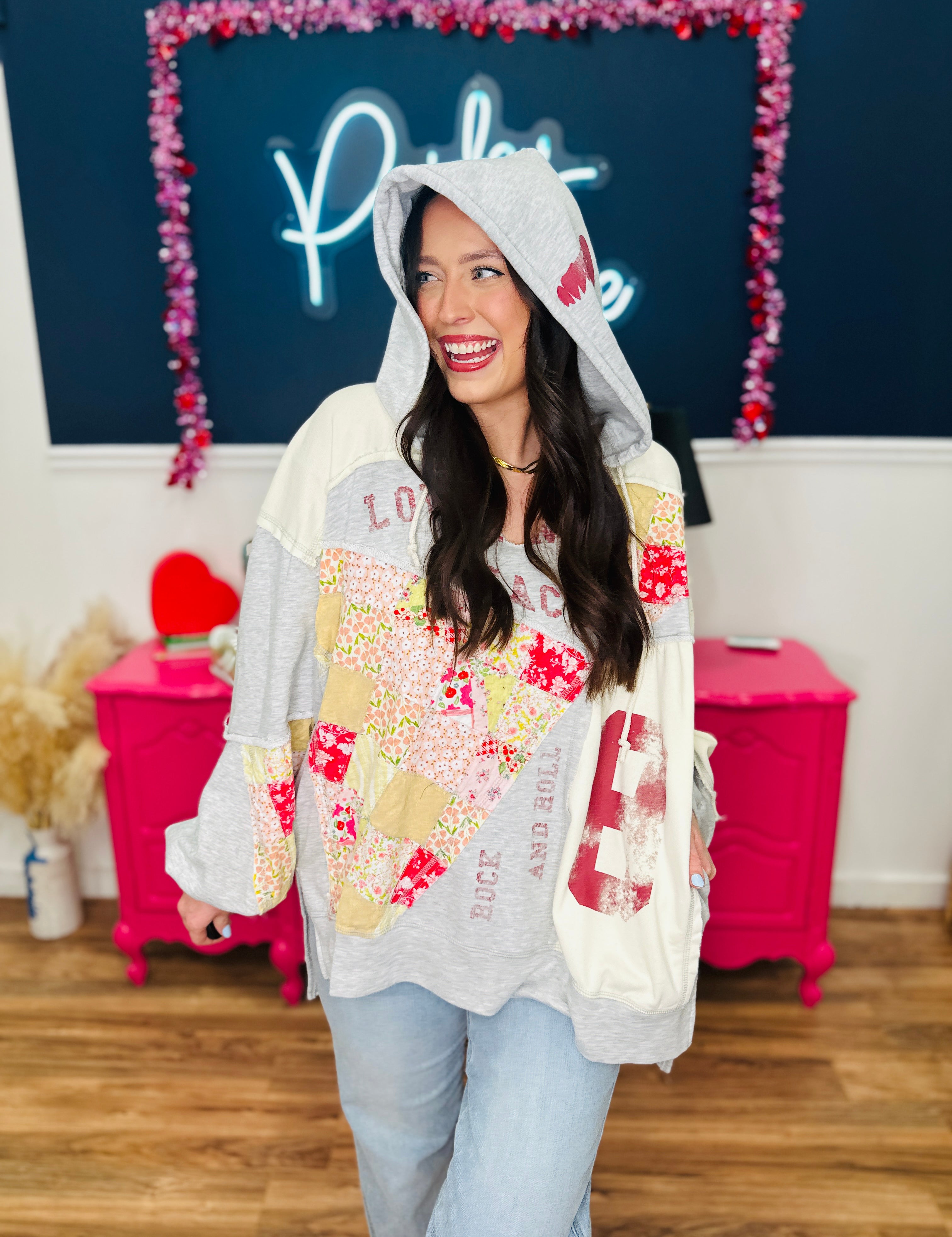 Floral Rush Hooded Top - FINAL SALE