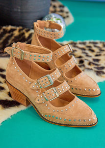 Cackle Suede Heels by Corkys - Sand - FINAL SALE