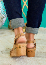 Load image into Gallery viewer, Carley Wedge Sandals by Corkys - Caramel Smooth

