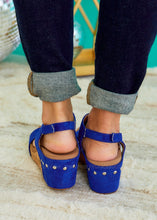 Load image into Gallery viewer, Carley Wedge Sandals by Corkys  - Electric Blue
