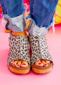 Carley Wedges By Corkys - Silver Leopard