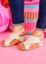 Load image into Gallery viewer, Carley Wedge Sandals by Corkys - Cream

