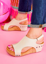 Load image into Gallery viewer, Carley Wedge Sandals by Corkys - Cream
