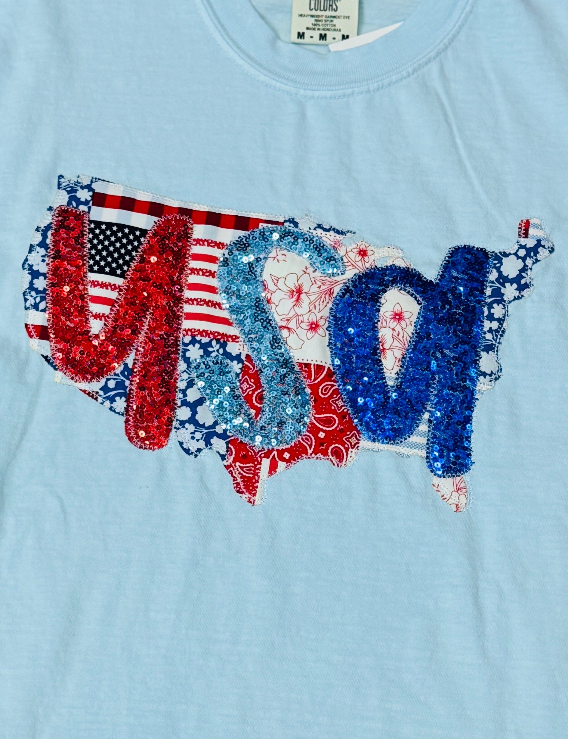 USA America Appliqued Tee