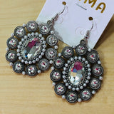 Stevie Western Blossom Crystal Earrings  - Clear