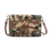 Wrangler Camo Print Canvas Clutch/Crossbody - Green