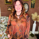 Patchwork Printed Suede Shirt