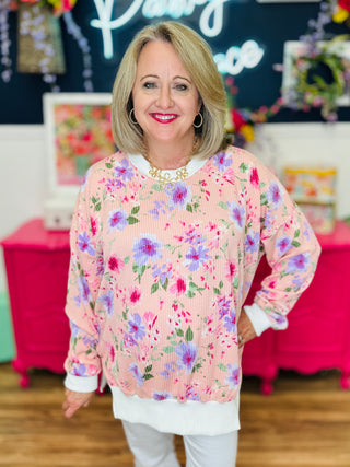 Gentle Days Top  - Pink Floral