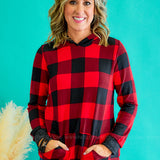 Signature Move Top - Red Plaid* FINAL SALE *