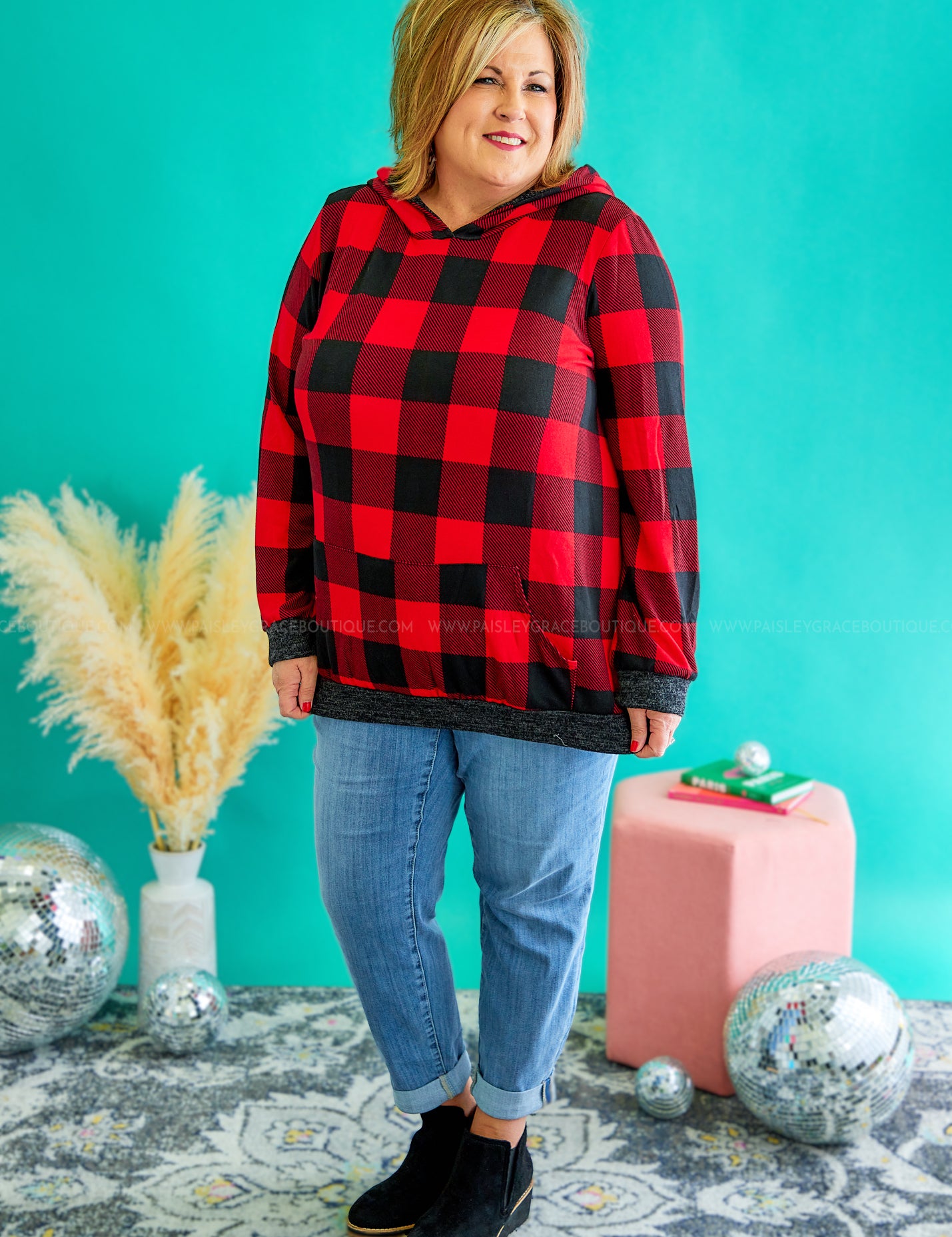 Signature Move Top - Red Plaid* LAST ONES FINAL SALE *