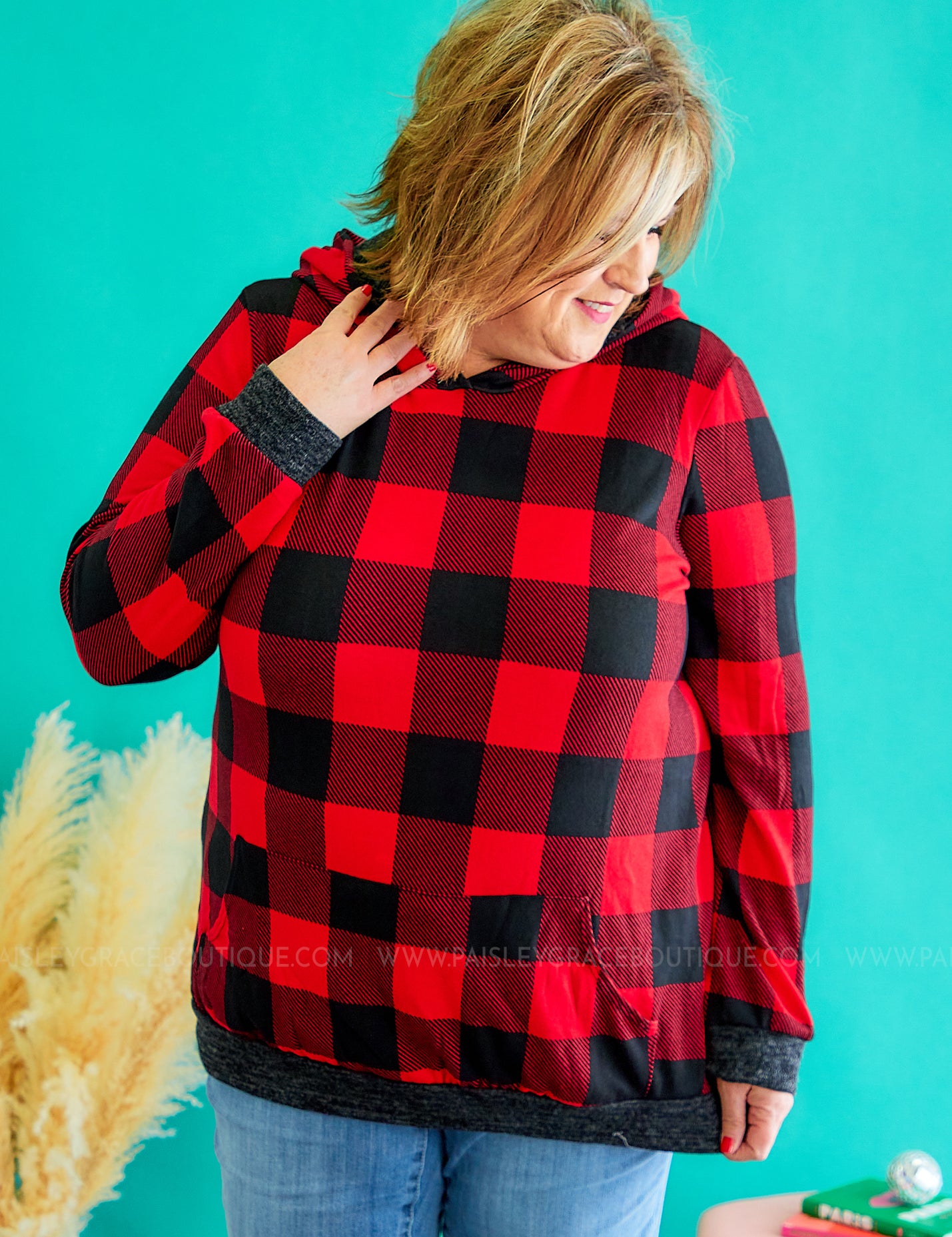 Signature Move Top - Red Plaid* LAST ONES FINAL SALE *