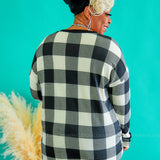 Checkered Cheer Top - White