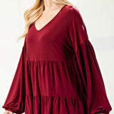 V-Neck Wrinkle Free Brushed Bulgary Top - 2 Colors