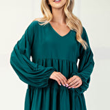 V-Neck Wrinkle Free Brushed Bulgary Top - 2 Colors