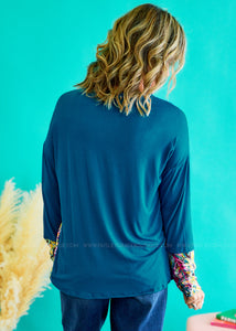 Flair For Fabulous Top - Teal - FINAL SALE