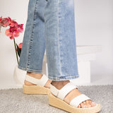 Heatwave Wedge Sandals - White by Corkys - PREORDER