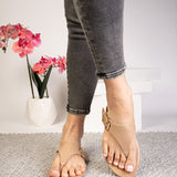 What's The Gossip Sandals - Camel Patent by Corkys