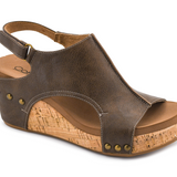 Carley Chestnut Wedges by Corkys - PREORDER